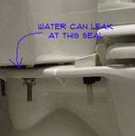 Leaking Toilet Tank Gasket