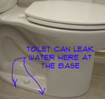 A toilet leaking at the base will only occur when the toilet is flushed. This means that the toilet is leaking dirty water onto your floor.