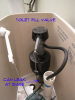 Toilet Fill Valve Leaking Inside of Tank