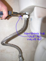 Tightening a Toilet Fill Valve Nut