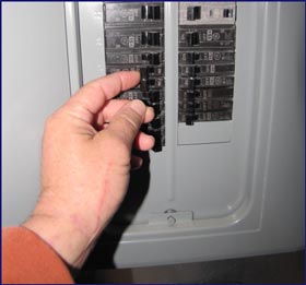 Turning On a Water Heater Double Pole Breaker